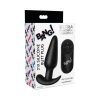 Bang! 21X Vibrating Silicone Butt Plug With Remote Control Black