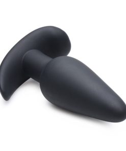 Bang! 21X Vibrating Silicone Butt Plug With Remote Control Black