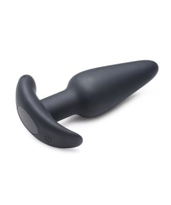 Bang! 21X Vibrating Silicone Butt Plug With Remote Control Black