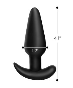 Bang! 21X Vibrating Silicone Butt Plug With Remote Control Black