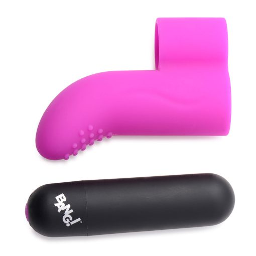 Bang! Purple Couples Vibrating Ring Kit with Bullet, Finger Vibe & Blindfold - Image 7