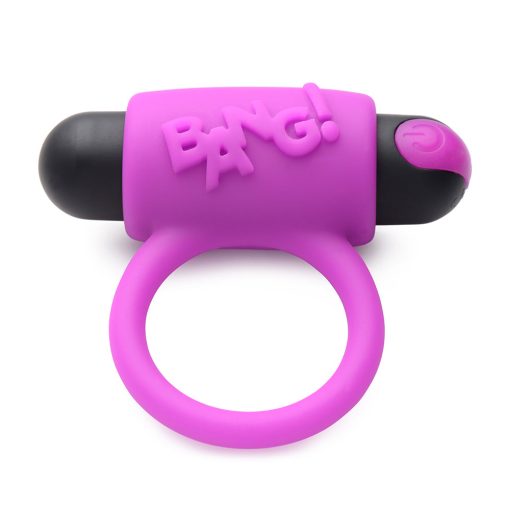 Bang! Purple Couples Vibrating Ring Kit with Bullet, Finger Vibe & Blindfold - Image 9
