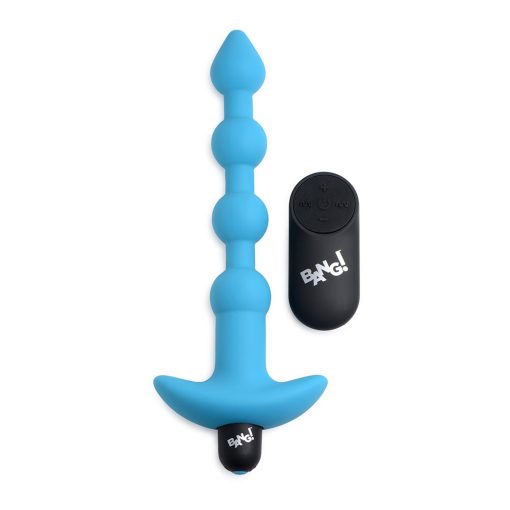 Bang! Vibrating Silicone Anal Beads & Remote Control Blue - Image 3