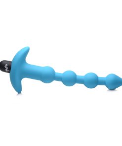 Bang! Vibrating Silicone Anal Beads & Remote Control Blue