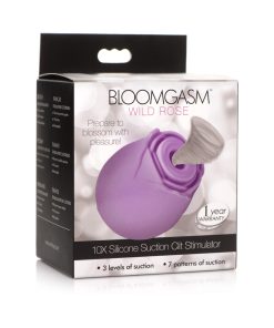 Bloomgasm 10X Wild Rose Silicone Suction Clit Stimulator Purple