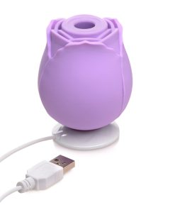 Bloomgasm 10X Wild Rose Silicone Suction Clit Stimulator Purple