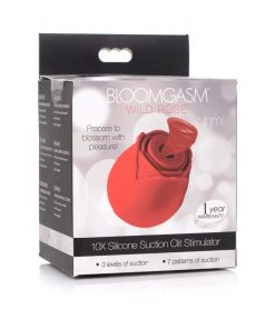 Bloomgasm 10X Wild Rose Silicone Suction Clit Stimulator Red