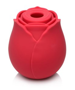 Bloomgasm 10X Wild Rose Silicone Suction Clit Stimulator Red