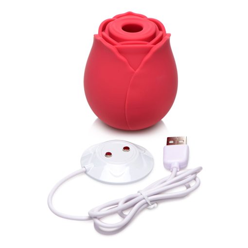 Bloomgasm 10X Wild Rose Silicone Suction Clit Stimulator Red - Image 8