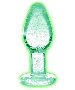 Booty Sparks Glow-In-The-Dark Glass Anal Plug S