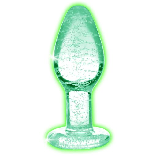 Booty Sparks Glow-In-The-Dark Glass Anal Plug S - Image 3