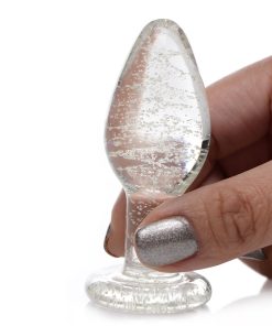 Booty Sparks Glow-In-The-Dark Glass Anal Plug S
