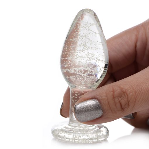Booty Sparks Glow-In-The-Dark Glass Anal Plug S - Image 4