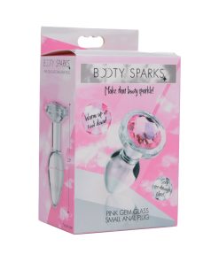 Booty Sparks Pink Gem Glass Anal Plug S
