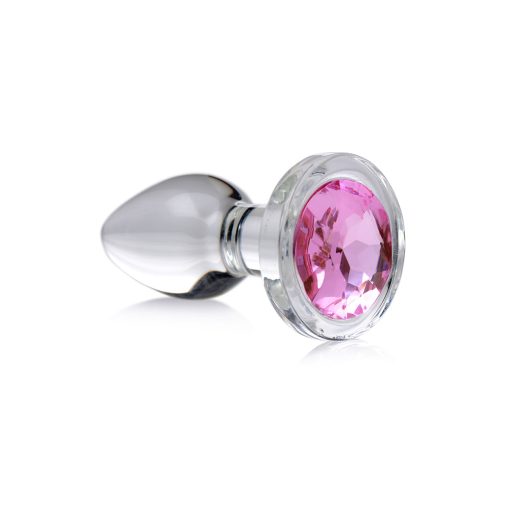 Booty Sparks Pink Gem Glass Anal Plug S - Image 2