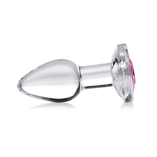 Booty Sparks Pink Gem Glass Anal Plug S - Image 3