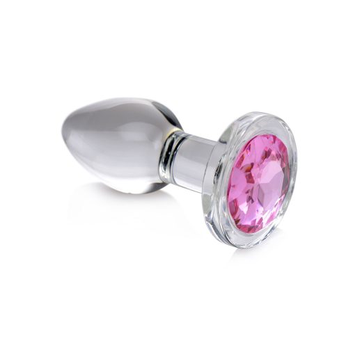 Booty Sparks Pink Gem Glass Anal Plug S - Image 4