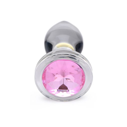 Booty Sparks Pink Gem Glass Anal Plug S - Image 5