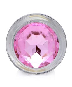Booty Sparks Pink Gem Glass Anal Plug S