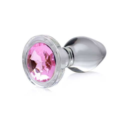 Booty Sparks Pink Gem Glass Anal Plug S - Image 7