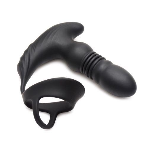 Thunderplugs 10X Thrusting Silicone Vibrator With Cock & Ball Strap & Remote - Image 3