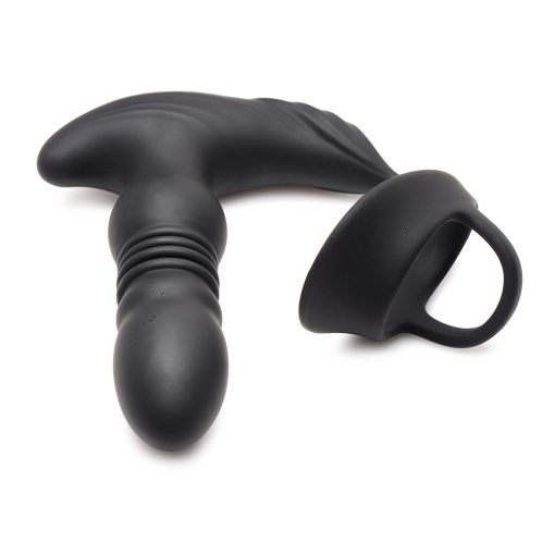 Thunderplugs 10X Thrusting Silicone Vibrator With Cock & Ball Strap & Remote - Image 4