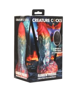 Creature Cocks Rainbow Phoenix Vibrating Silicone Dildo
