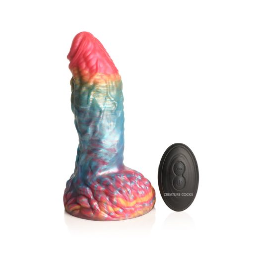 Creature Cocks Rainbow Phoenix Vibrating Silicone Dildo - Image 2