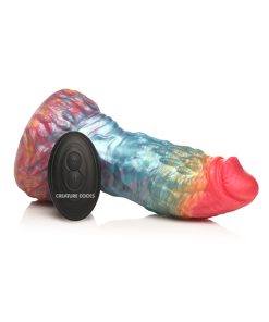 Creature Cocks Rainbow Phoenix Vibrating Silicone Dildo