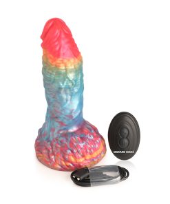 Creature Cocks Rainbow Phoenix Vibrating Silicone Dildo