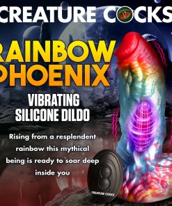 Creature Cocks Rainbow Phoenix Vibrating Silicone Dildo