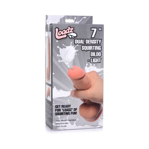 Loadz 7 In. Dual Density Squirting Dildo Light