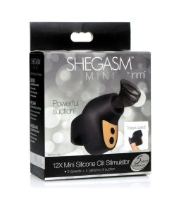 Shegasm Mini 12X Mini Silicone Clit Stimulator Black