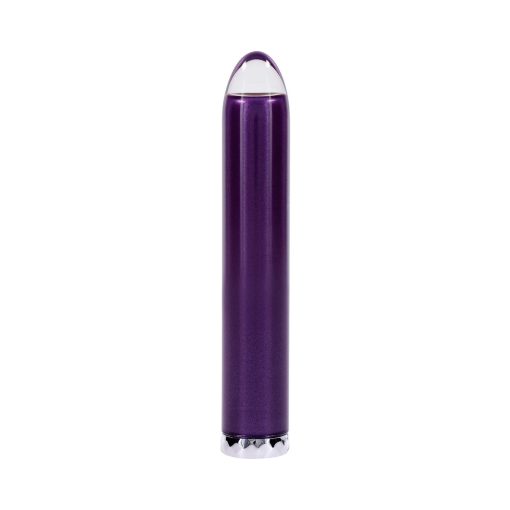 Playboy Amethyst Rechargeble Vibrating Glass Vibe Purple - Image 3