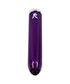 Playboy Amethyst Rechargeble Vibrating Glass Vibe Purple