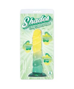 Shades Swirl 7.5 In. Dildo Yellow/Mint