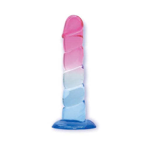 Shades Swirl 7.5 In. Dildo Pink/Blue - Image 2