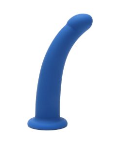 Me You Us 6 In. Curved Silicone Dildo Blue