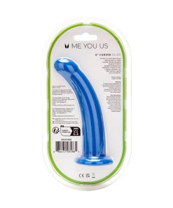 Me You Us 6 In. Curved Silicone Dildo Blue