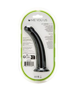 Me You Us 6 In. Curved Silicone Dildo Black