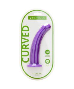Me You Us 7 In. Curved Silicone Dildo Purple