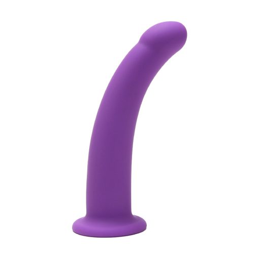 Me You Us 7 In. Curved Silicone Dildo Purple - Image 3