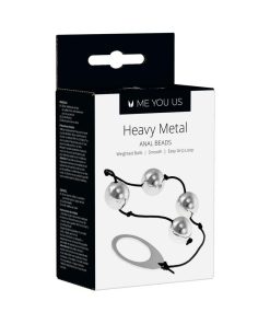 Me You Us Heavy Metal Anal Beads Silver