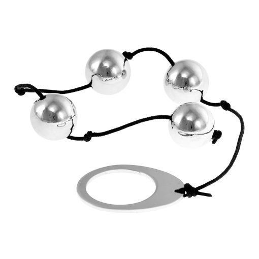 Me You Us Heavy Metal Anal Beads Silver - Image 2