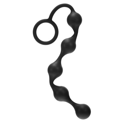 Me You Us Onyx Silicone Anal Beads Black - Image 2