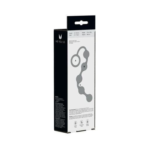 Me You Us Onyx Silicone Anal Beads Black - Image 3