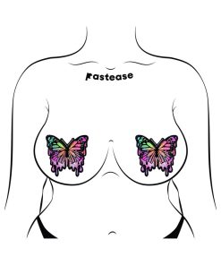 Pastease Butterfly Melt Trippy Glitter Rainbow Nipple Pasties