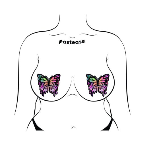 Pastease Butterfly Melt Trippy Glitter Rainbow Nipple Pasties - Image 3
