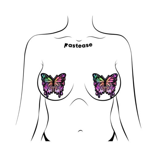 Pastease Butterfly Melt Trippy Glitter Rainbow Nipple Pasties - Image 4