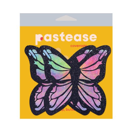 Pastease Butterfly Rainbow Twinkle Velvet Full Breast Covers Support Tape - Image 2